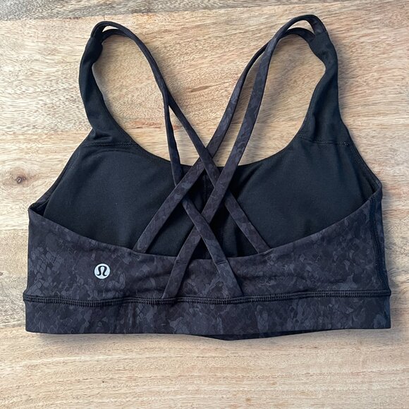Lululemon Energy Bra, Hideaway Camo Deep Coal Multi SIZE 6 - Picture 4 of 7